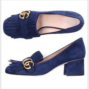 gucci blue pumps